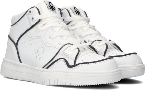 Benetton Reflective Hoge sneakers - Jongens - Wit - Maat 33 | bol.com