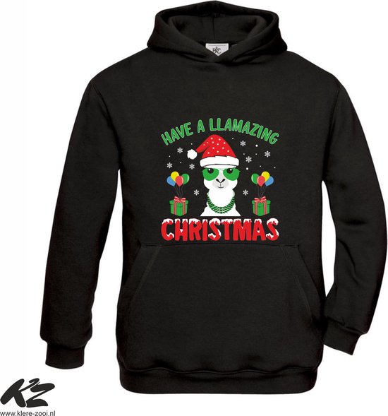 Klere-Zooi - Have a Llamazing Christmas - Hoodie - 140 (9/11 jaar)