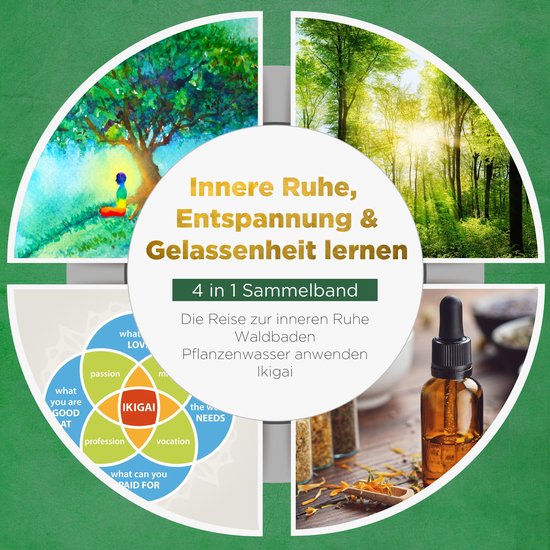 Innere Ruhe, Entspannung & Gelassenheit lernen - 4 in 1 Samm ... - cover