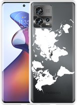 Motorola Edge 30 Fusion Hoesje World Map - Designed by Cazy
