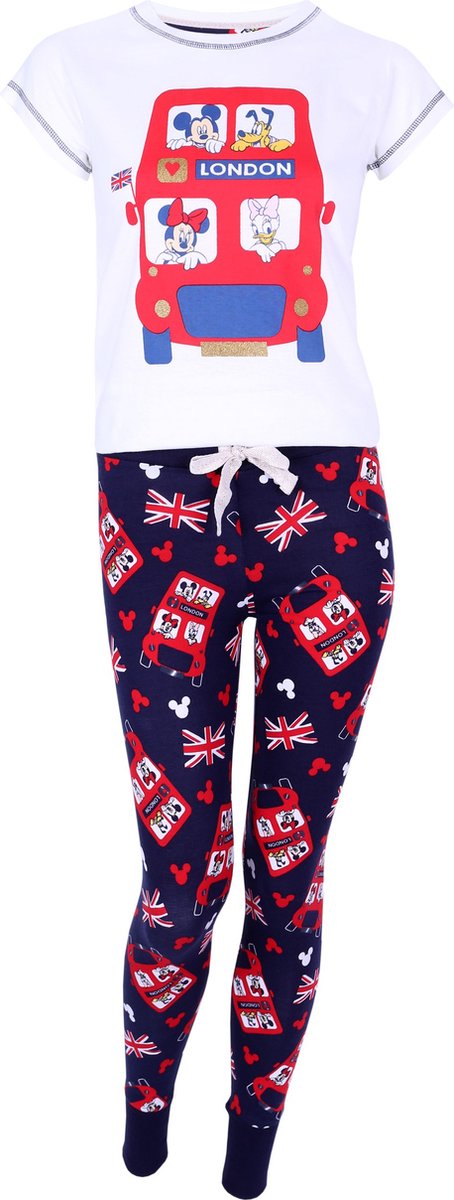 DISNEY Mickey Mouse and Friends - Kleurrijke Pyjama met Korte Mouwen / M