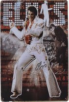 Wandbord - Elvis Presley The King Of Rock n Roll