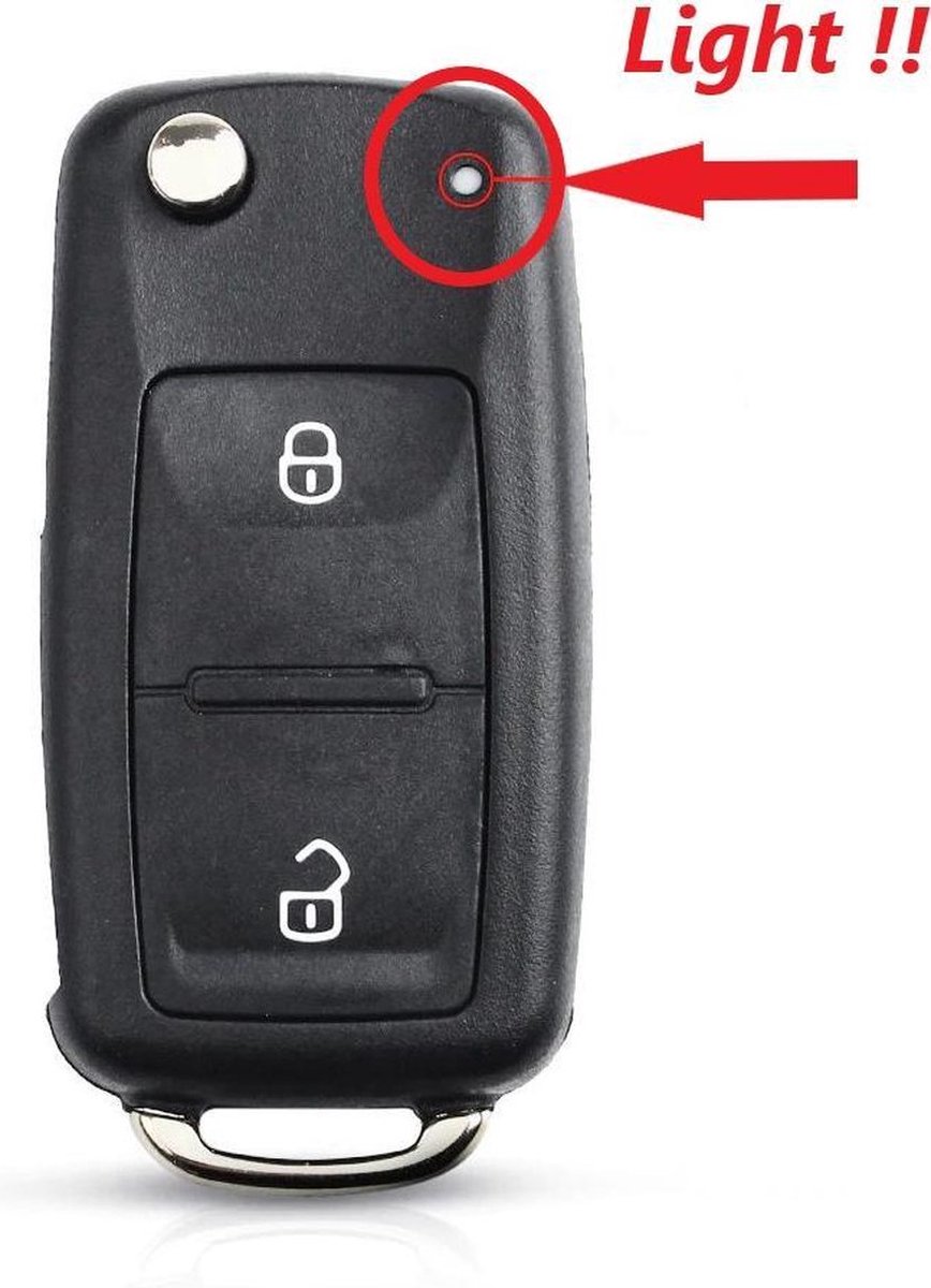 Autosleutelbehuizing Volkswagen Up - 2 knops - met sleutelbaard