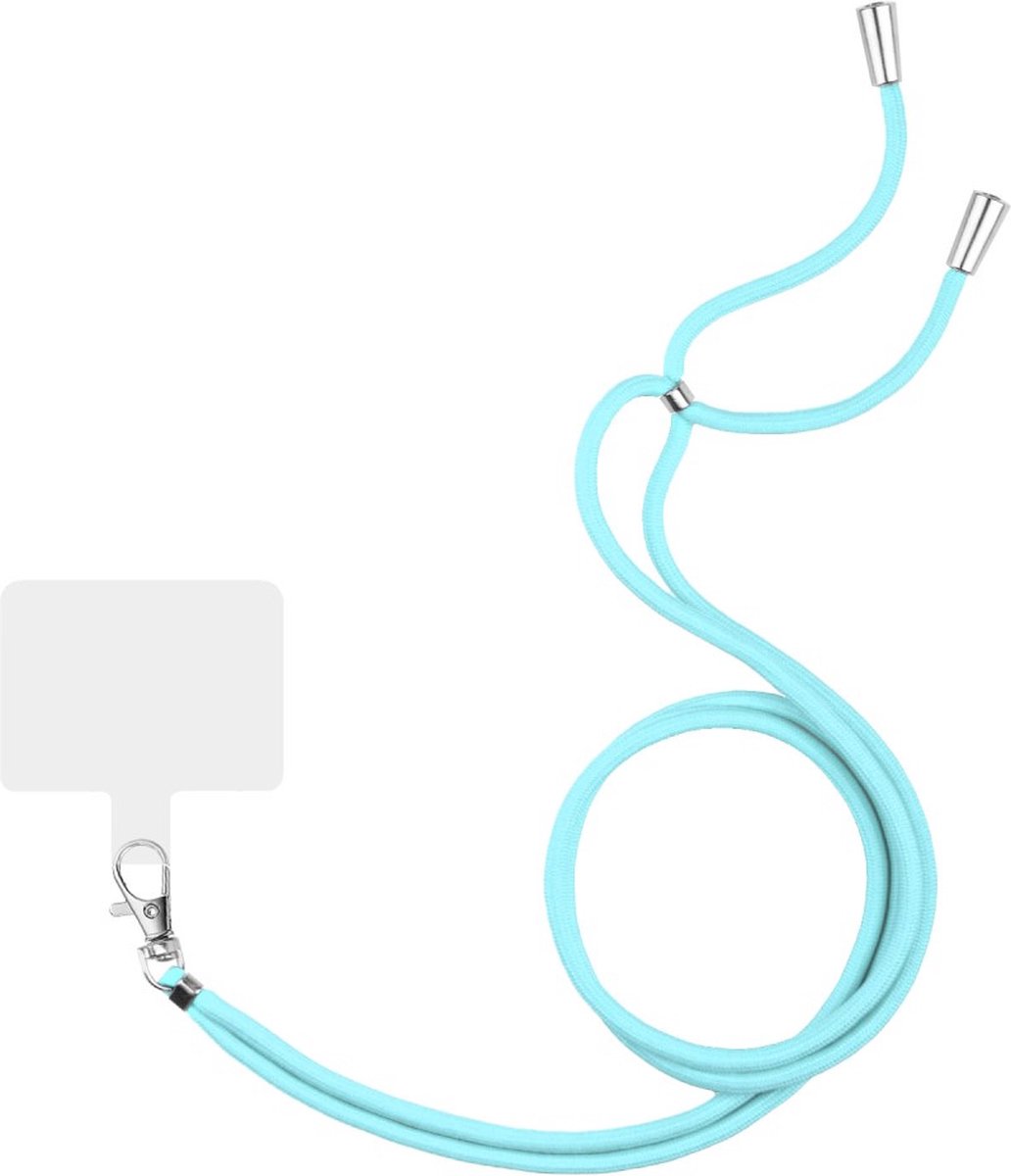 Peachy Telefoonkoord Multifunctioneel Verstelbaar met Patch - Blauw