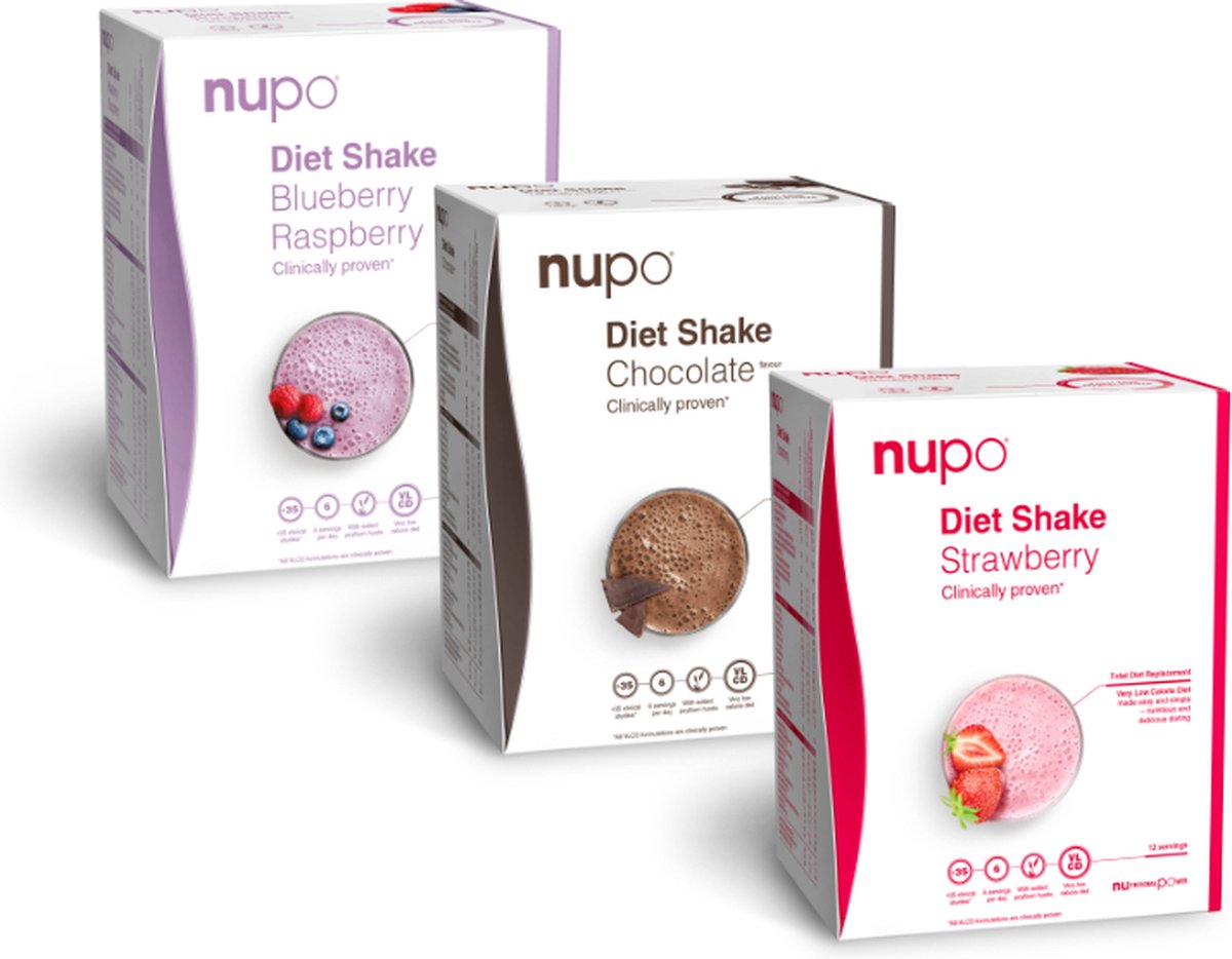 Nupo | Mix Dieet Shakes | Voordeelpakket | 3 x 384 gram | Snel afvallen zonder poespas!
