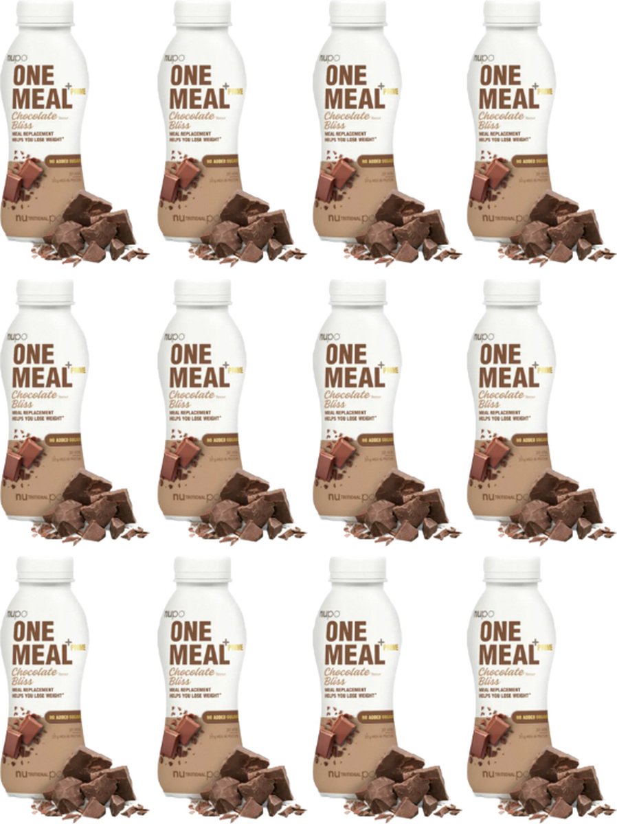 Nupo | One Meal + Prime Shake | Chocolate | Tray | 12 x 330 ml | Snel afvallen zonder poespas!
