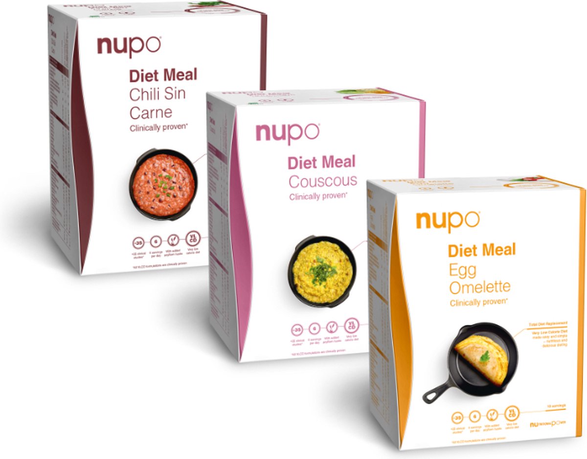 Nupo | Mix Dieet Maaltijden | Voordeelpakket | 3 x 340 gram | Snel afvallen zonder poespas!
