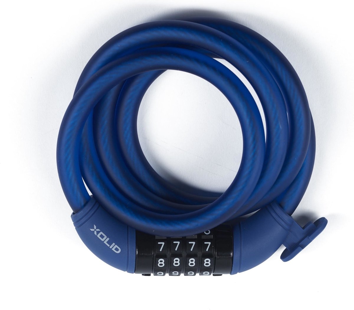 Xolid Fietsslot met cijferslot - 120 cm - donkerblauw - kabelslot - voor fiets / scooter - scooter slot – foto 2