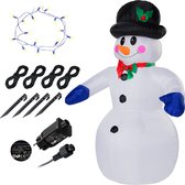 Monzana Opblaasbare Sneeuwpop XXL - 240cm LED Verlichting