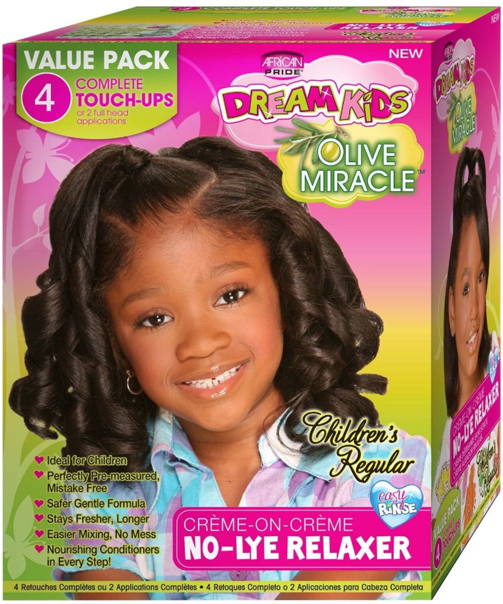 African Pride - Dream Kids - Olive Miracle - Crème on Crème - Children's Regular - Behandelkit - 4 behandelingen