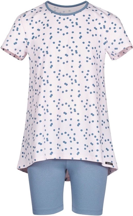 Skiny Pyjama korte broek - s143 Blue/Pink - maat 134/140 (140) - Meisjes Kinderen - Katoen/elastaan- 030067-s143-140