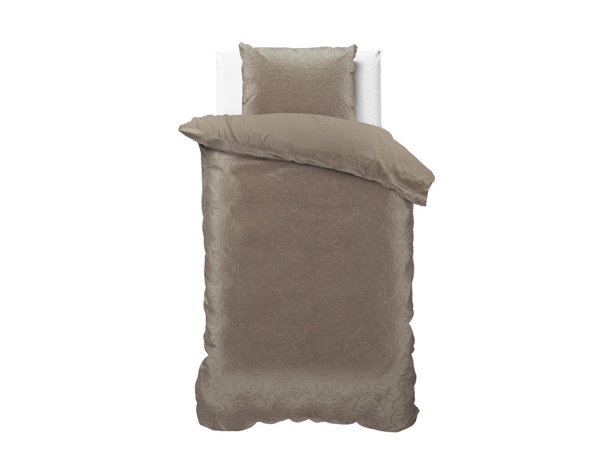 Sleeptime Sultan Dekbedovertrek - 140x200/220 + 1 kussenslopen 60x70 - Taupe - Tweepersoons