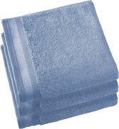 De Witte Lietaer Contessa - Handdoek - 50x100 cm - Set van 3 - Stone Blue
