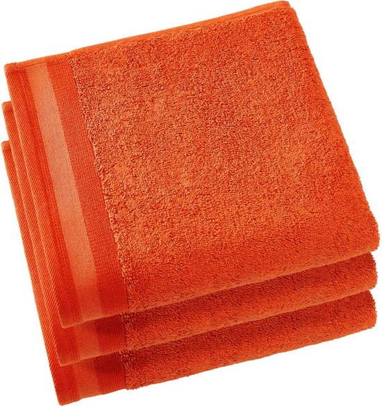 De Witte Lietaer Contessa - Handdoek - 50x100 cm - Set van 3 - Burnt Orange