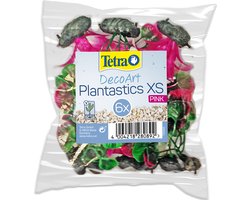 Tetra kunstplantjes - Aquariumplanten groen/roze - Mini - 6 stuks