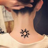 Sun Totem voor nek of rug / Plak Tatoeages / Tijdelijke Tattoos / Nep Tatoeage