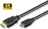 Microconnect HDM19191V2.0C, 1 m, HDMI Type C (Mini), HDMI Type A (Standaard), 4096 x 2160 Pixels, 3D, Zwart