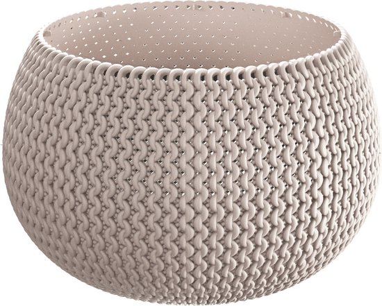 Vaso da fiori rotondo Prosperplast Nitly Splofy Bianco 18cm