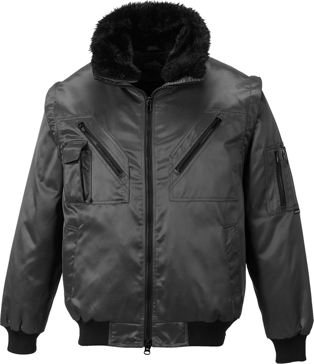 Portwest-Blouson Pilot Navy Noir - PJ10 - Matériaux DECOMAT
