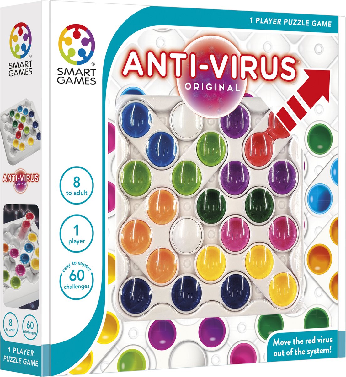 SmartGames Anti-Virus - schuifpuzzel - 60 opdrachten - SmartGames