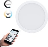 EGLO connect.z Fueva-Z Smart Inbouwlamp - Ø 21,6 cm - Wit - Instelbaar wit licht - Dimbaar - Zigbee