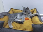 Woddy - Luxe katten- en hondenmand - Fiber Cat hondennest - 50x50 cm - Geel