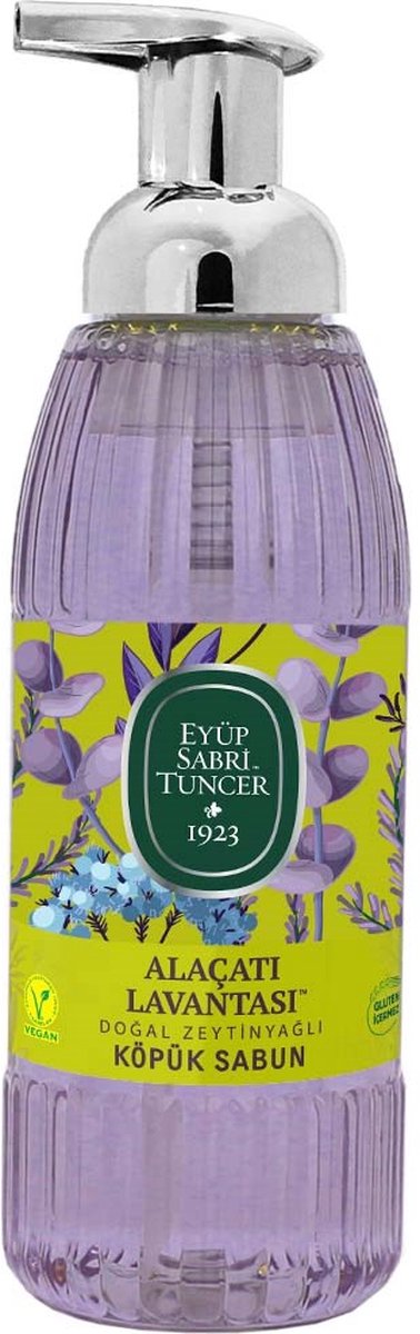 Eyüp Sabri Tuncer – Alaçatı Lavendel met 100 % natuurlijke Olijfolie - Schuimzeep met pomp – 500 ML