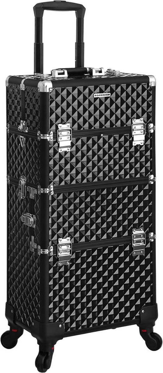 Signature Home Paris Cosmetica koffer - professionele make-up koffer - make-up trolley voor nagel ontwerp - make-up organizer - koffer met draagtas