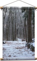 WallClassics - Affiche Textile - Forêt d'Hiver - 40x60 cm Photo sur Textile