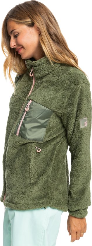 Roxy Alabama Zip Up Fleece pour Femme Taille L Vert