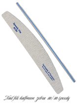 Nagelvijl Profesioneel 5 STUKS - Nail file halfmoon blue - 80/80 - Speedy - Japans zebra kwaliteits papier - Metis