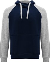 Tweekleurige hoodie 'Badet' Donkerblauw/Grijs Merk Roly Maat XL