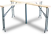 Inklapbare houten biertafel - Kruisvormig - 241 cm