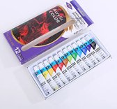 Acrylverf - Set van 12 kleuren - Acrylverfset - Verf - Verfset - Verven - Schilderen - Kinderen - Hobby