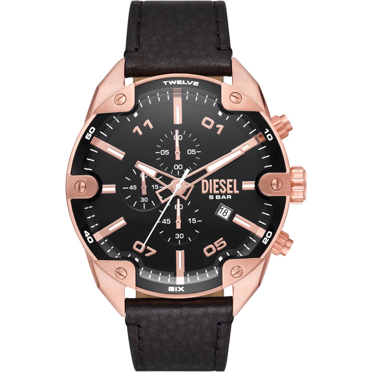 Diesel DZ4607 Herenhorloge 49 mm - Rosékleurig