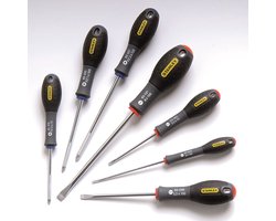 STANLEY 7-Delige FatMax SchroevendraaiersetParallel 3 X 100mm. 3.5 X 75mmStandaard 5.5 X 100mm. 8 X 150mmPozidriv PZ0 X 75mm. PZ1 X 100mm PZ2 X 125mm - 0-65-425