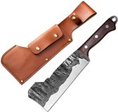 T&M Knives - Koksmes Gehamerd Staal - Speciale Editie - Stoer Handgemaakt Keukenmes - Eyecathcer - Incl. Giftbox