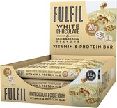 Fulfil Nutrition Barre Vitamines et Protéines - Pâte à Cookies au Chocolat Blanc - 900 grammes (15 barres)
