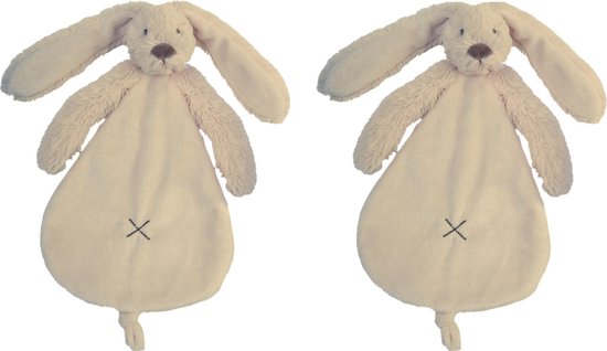 2 Happy Horse Richie Knuffeldoekjes | Beige | Baby cadeau | Kraam cadeau