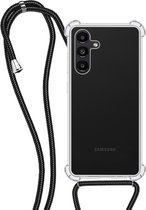 Hoes Geschikt voor Samsung A04s Hoesje Transparant Met Telefoonkoord Cover Shock Proof Case Koord Hoes