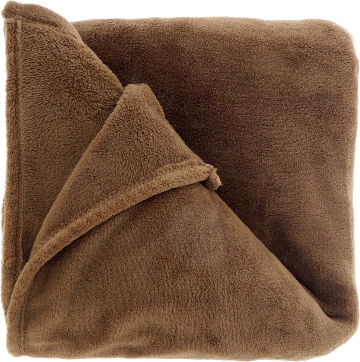 Unique Living Plaid Claudi - Polyester - Bruin - 150 x 200 x 0 cm (BxHxD)