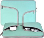 Laptop Sleeve met Rits - 13 inch t/m 14 inch - Laptoptas - Laptophoes - Laptopsleeve - Tablethoes - Mint