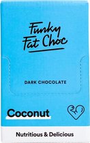 Funky Fat Choc | Chocolade Tablet | Kokosnoot | 10 Stuks | 10 x 50g