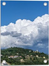 WallClassics - Poster de Jardin - Cumulus sur Berg - 30x40 cm Photo sur Poster de Jardin (décoration murale pour l'extérieur et l'intérieur)