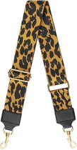 Schoudertas band - Bag Strap - Leopard | Bruin-zwart - Trendy brede Bagstrap - tashengsel