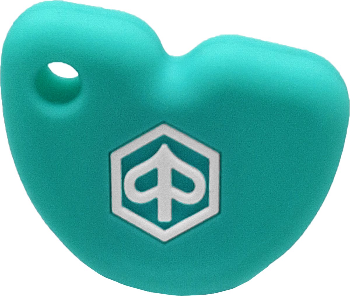 Piaggio Siliconen Sleutelhoesje - Turquoise met Wit Logo - Turquoise met Wit