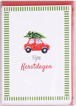 Kerstkaarten - 3 Pakjes Christmas Time - Fijne Kerstdagen - Christmas Drive - 8-delig