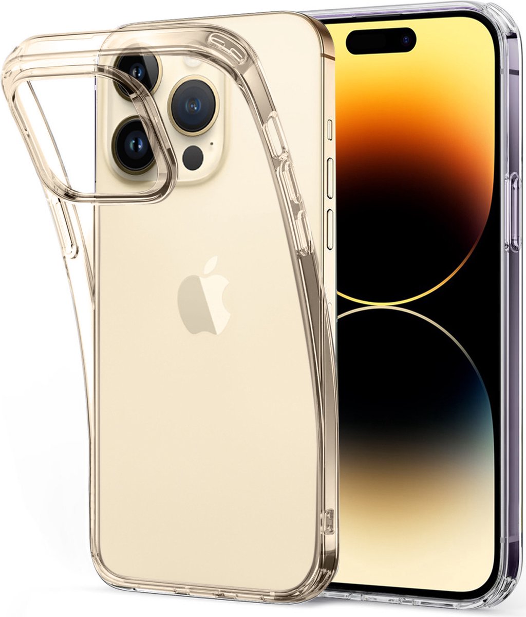 Hoesje Geschikt voor iPhone 14 pro hoesje siliconen backcover - Transparant - Arara