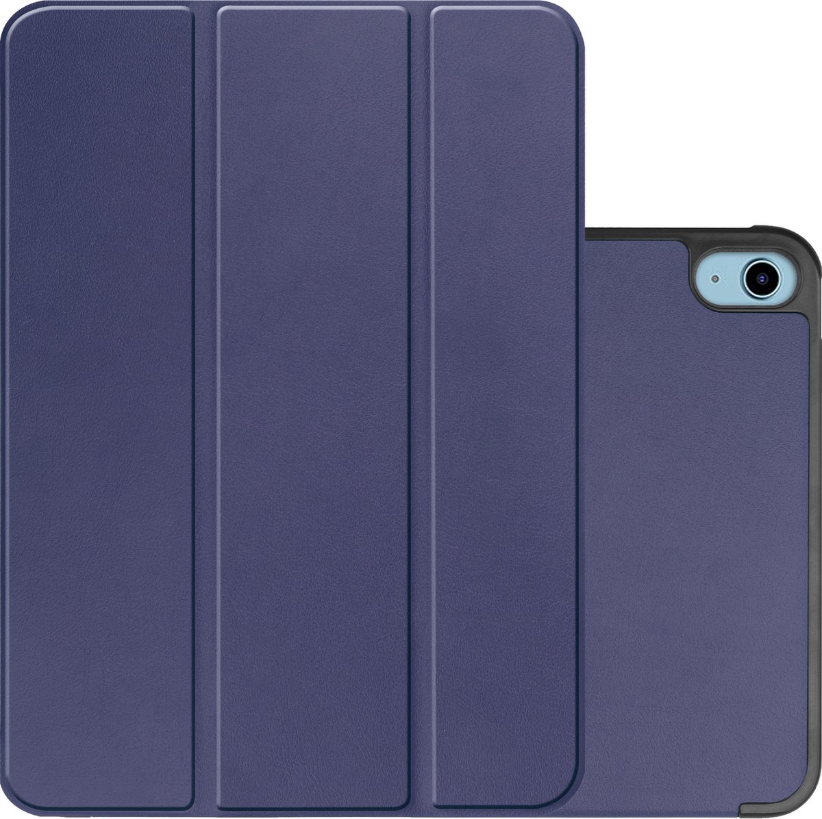 Hoesje Geschikt voor iPad 2022 Hoesje Case Hard Cover Hoes Book Case - Donkerblauw.