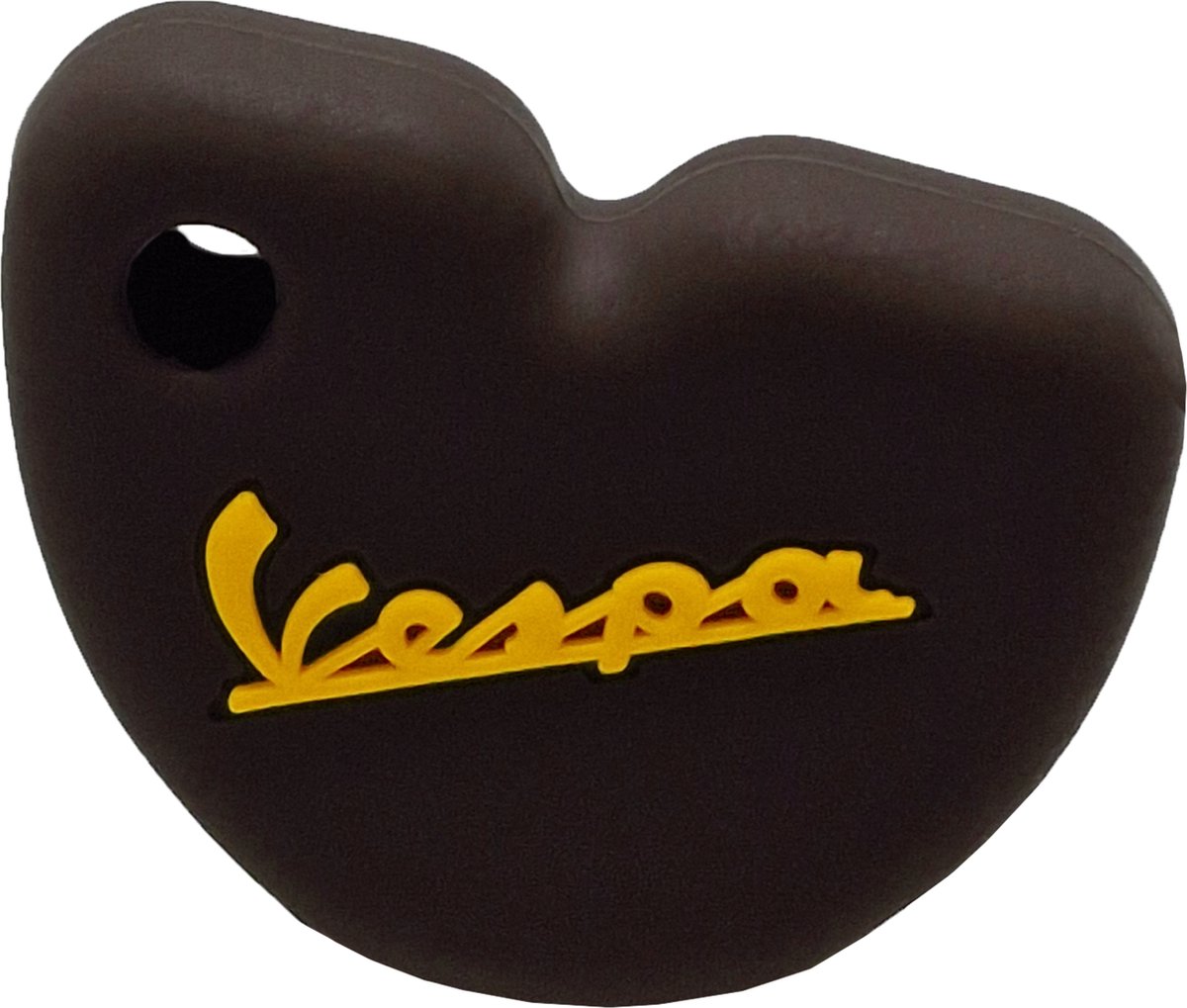 Vespa Siliconen Sleutelhoesje - Bruin met Goude letters - Bruin met Goud